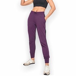 Purple and black joggers